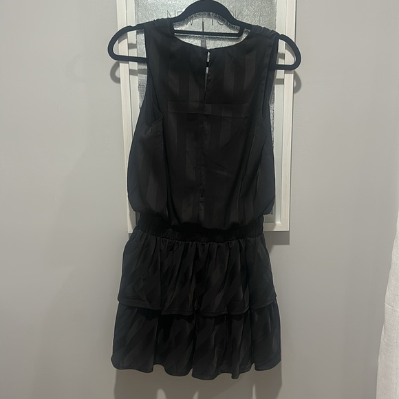 NWOT DO+Be black stripe ruffle dress size small - Picture 5 of 7